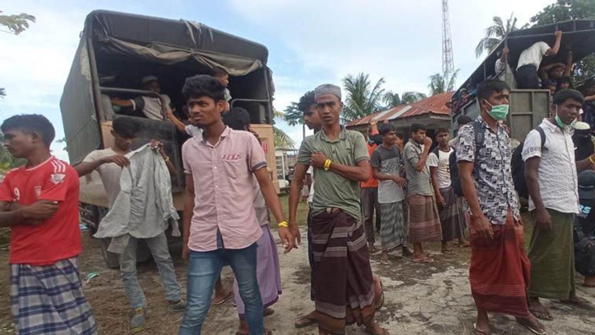 110 Rohingya Immigrants Placed At The Former Lhokseumawe Immigration Office