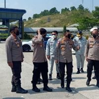 Kakorlantas Polri Survei Lokasi Penyekatan Larangan Mudik di Lampung
