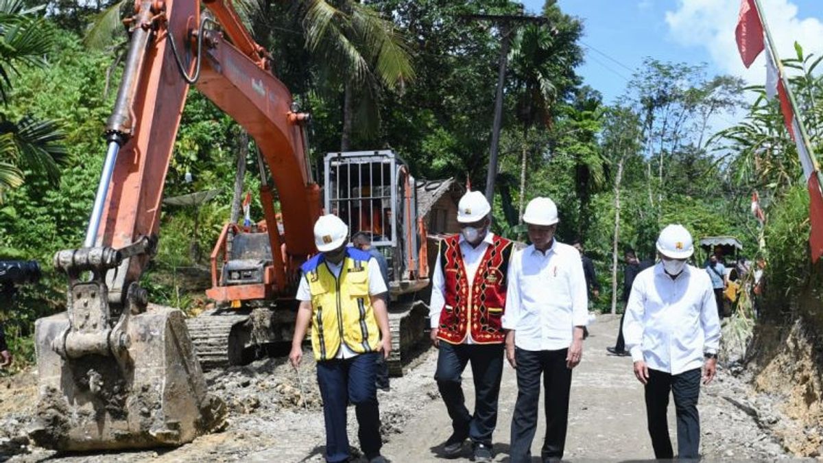 President Jokowi Review Road Project On Nias Island