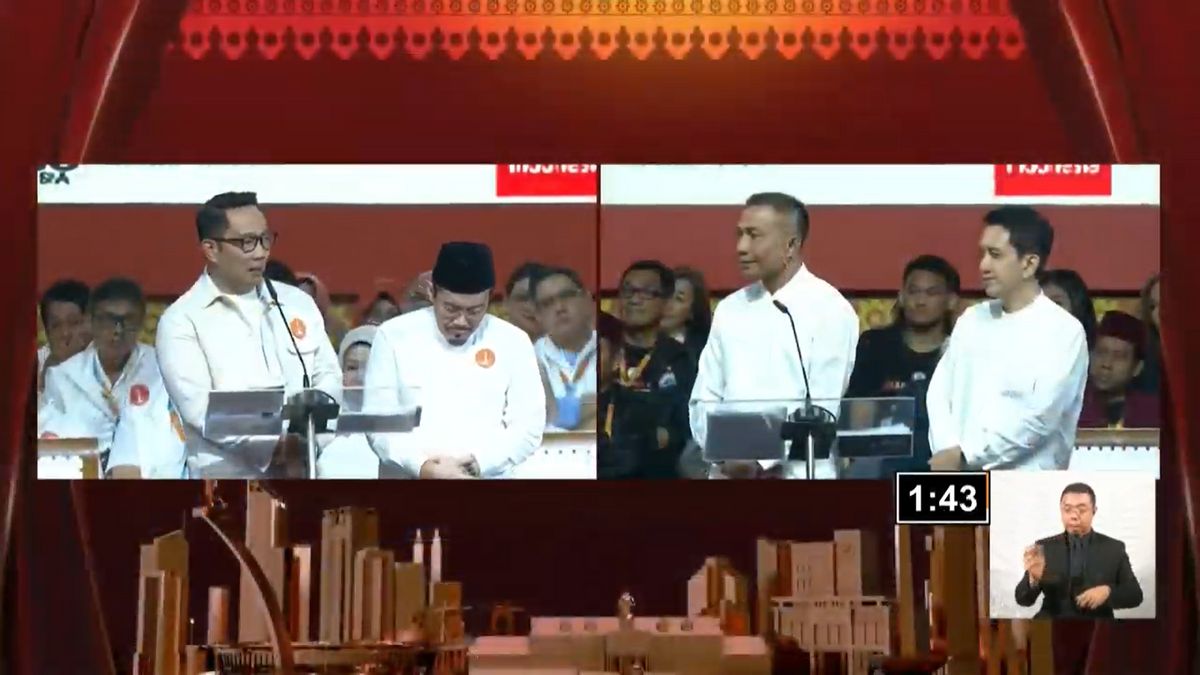 Dharma Pongrekun a dit 'Jijik' à 3 reprises lors du débat électoral de Jakarta lors de sa réponse à la déclaration de Ridwan Kamil