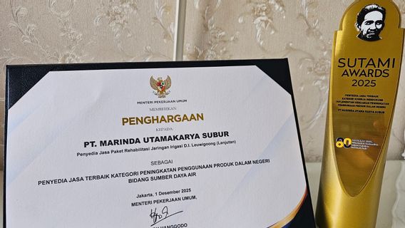 Raih Sutami Award 2025, PT Marinda Utamakarya Subur Dipuji Beri Dampak pada Irigasi Garut