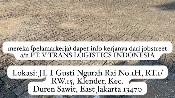 Un certain nombre de demandeurs d’emploi soupçonnés d’être frauduleux et réprimandés de 1,7 million de roupies par la société de logistique PT VTLI à Klender, à l’est de Jakarta