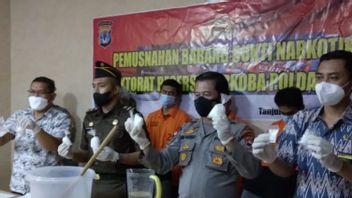North Kalimantan Regional Police Destroy Evidence Of Shabu 987.51 Grams