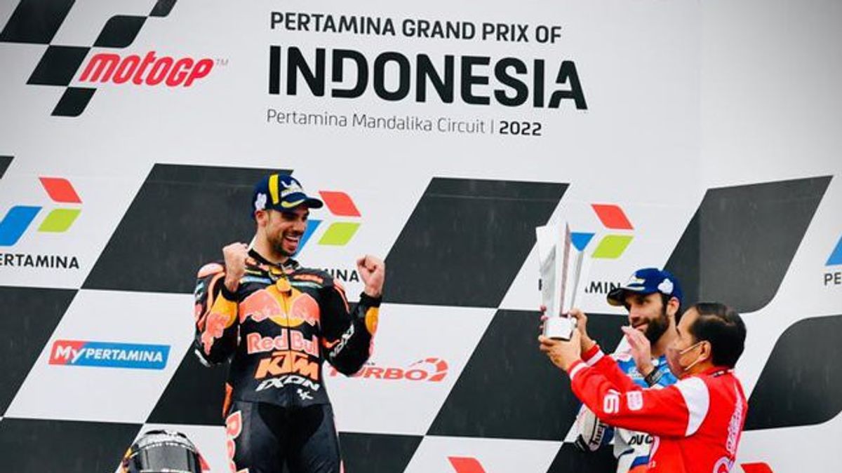 Jagoan Jokowi Rider在MotoGP Mandalika中登上领奖台，他是谁？