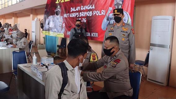 Aceh Police Hold Vaccination With Prizes For Umrah Worship Packages