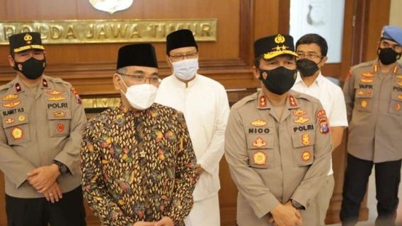 Gus Yahya Visits The East Java Police To Ensure The Security Of NU's 99th Harlah In Bangkalan