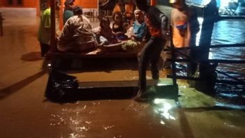 Flood Accompanied By Mud From The Hills Submerging Kuta Mandalika Village, Lombok