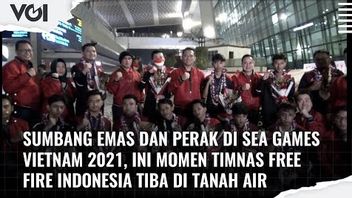 视频：在越南东南亚运动会上捐赠金牌和银牌，这是自由之火印度尼西亚国家队抵达印度尼西亚的时刻