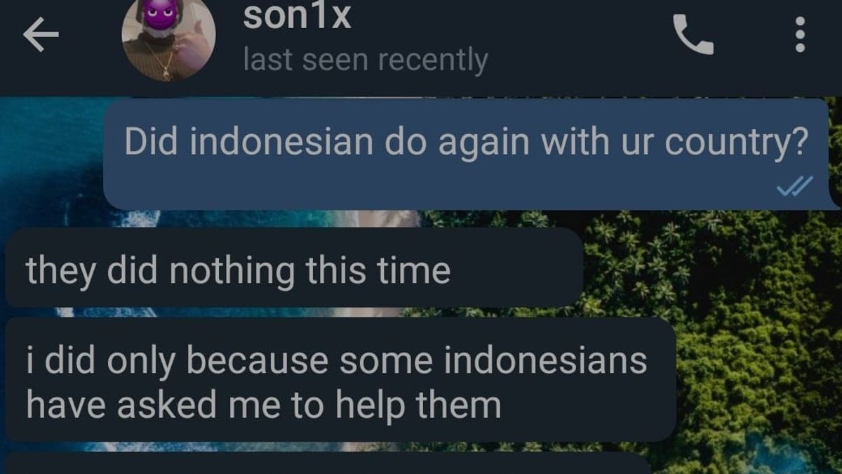 Exclusive, To VOI, Son1x Hacked The Police Database Because Indonesians Asked For It