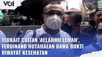 VIDEO: Terkait Cuitan 'Allahmu Lemah', Ferdinand Hutahaean Bawa Bukti Riwayat Kesehatan