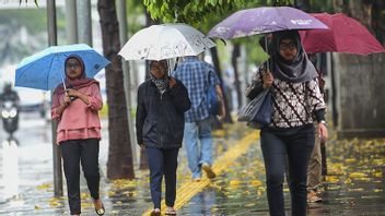 Cuaca Jumat, Sebagian Jakarta Hujan Siang hingga Malam