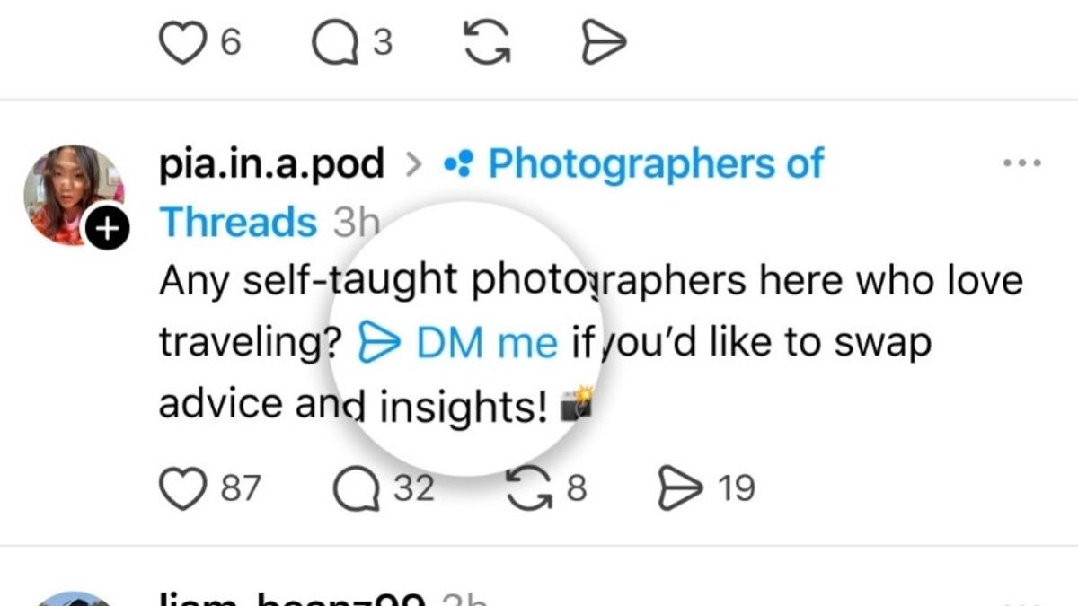 Threads Uji Coba Pintasan DM untuk Kirim Pesan Lebih Mudah 