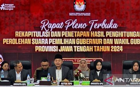 KPU Gelar Rekapitulasi Perhitungan Suara Pilgub Jateng