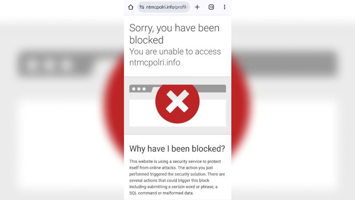  Situs NTMC Polri Gagal Akses Diduga Diretas