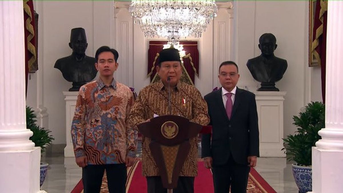 President Prabowo Subianto Announces Red And White Cabinet Arrangement, Inauguration Scheduled For Monday Morning