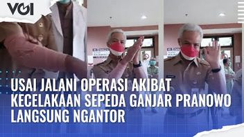 VIDEO: This Is Ganjar Pranowo's Condition After Undergoing Surgery Due To A Bicycle Accident