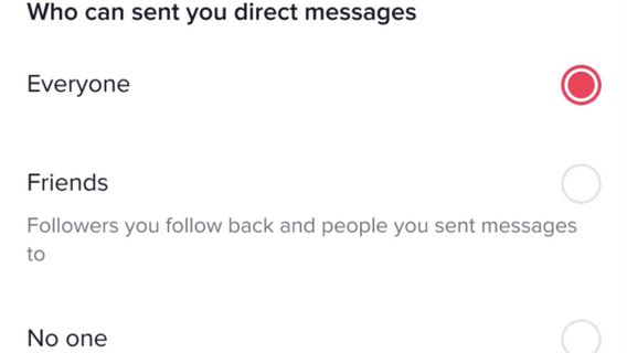 TikTokはダイレクトメッセージング設定を拡張し、DMを送信できる人を自由に選択できます