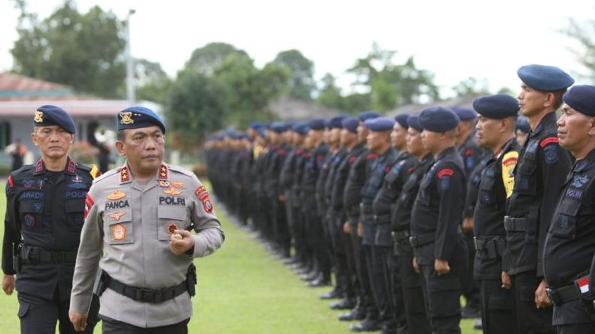 North Sumatra Police Departing 211 Security Personnel At The Bali G20 Summit
