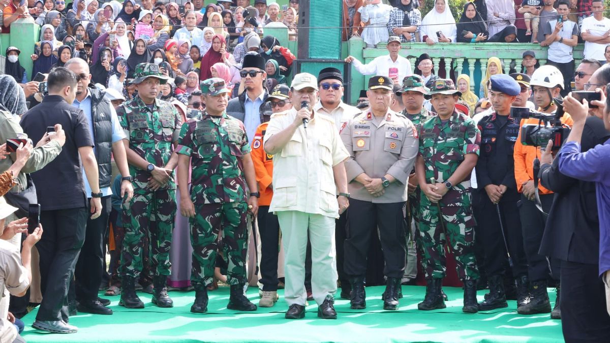 Visiting West Sumatra, Prabowo Visits Victims Of The Marapi Eruption