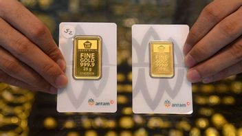 주말에 Antam의 금 가격은 그램당 IDR 1,313백만으로 떨어졌습니다.