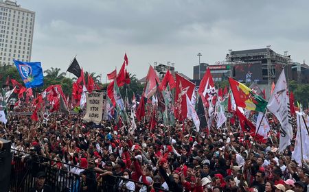 Hajatan Rakyat Ganjar-Mahfud, Lapangan Pancasila Simpang Lima Semarang Memerah