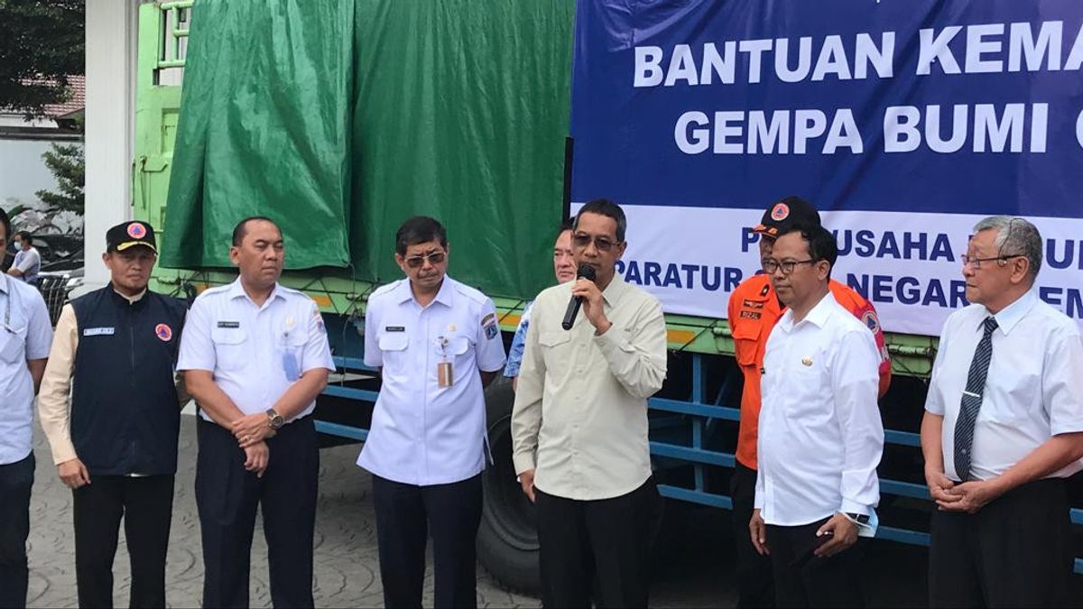 Pjのヘル知事が30トンの米と1,500箱のインスタントラーメンをリリースし、チャンジュール地震の被災者を支援