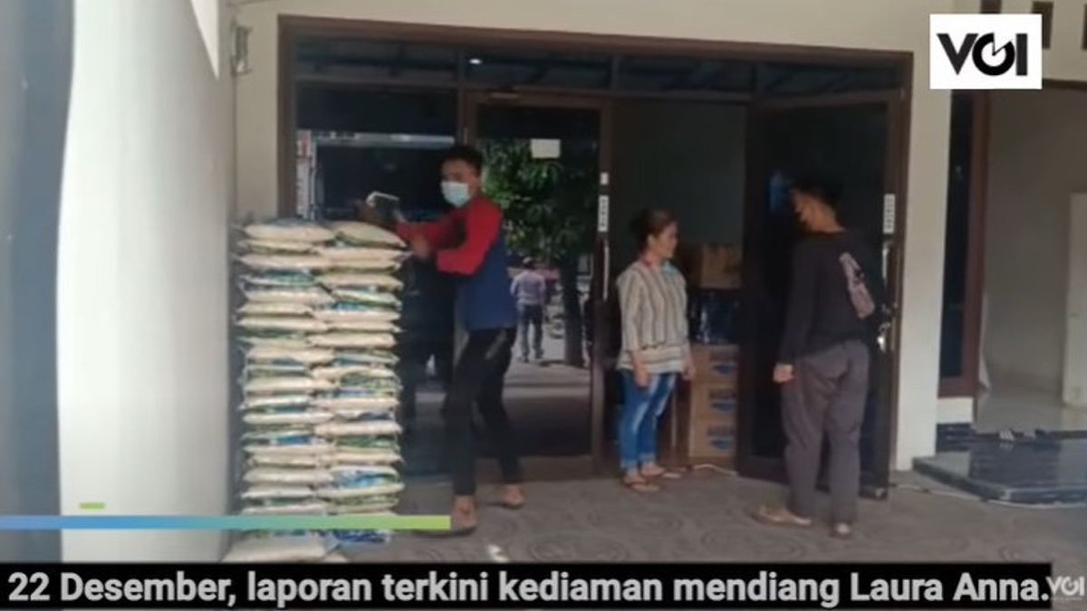 VIDEO: Suasana Terkini Rumah Laura Anna, 250 Karung Beras Disiapkan untuk Acara 7 Harian