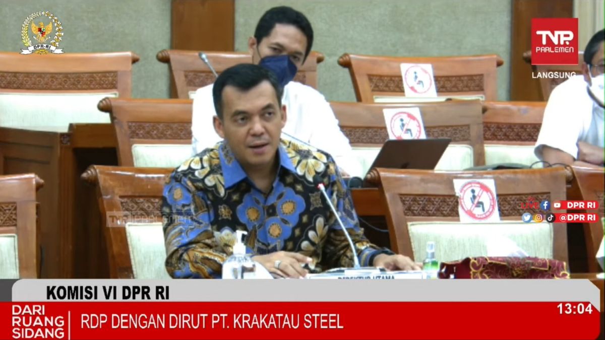 اجتماع العودة مع DPR ، يتحدث Silmy Karim عن الأداء الإيجابي لشركة Krakatau Steel: حققت Q1-2022 أرباحا بقيمة 258 مليار روبية