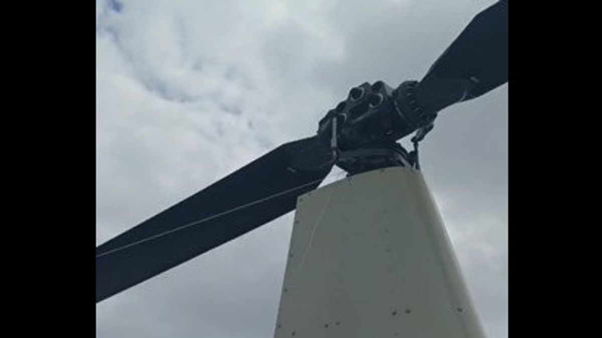 Helicopter Propellers Stuck In Kites At GWK Bali