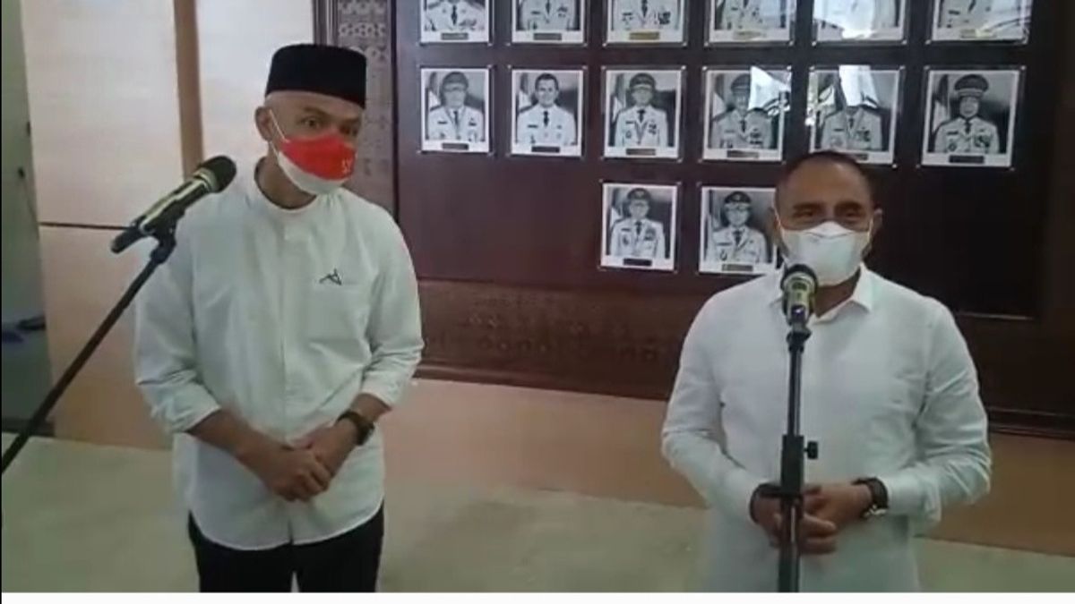 Ganjar Temui Gubsu Edy di Medan: Nggak Ada Urusan Pilpres