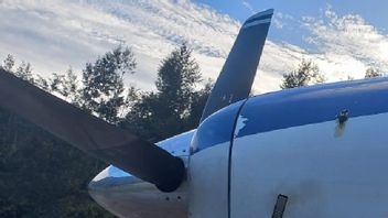Pesawat Asian One Lubang pada Kabin Bagasi dan Badan Samping Saat Ditembak KKB di Beoga Papua Tengah