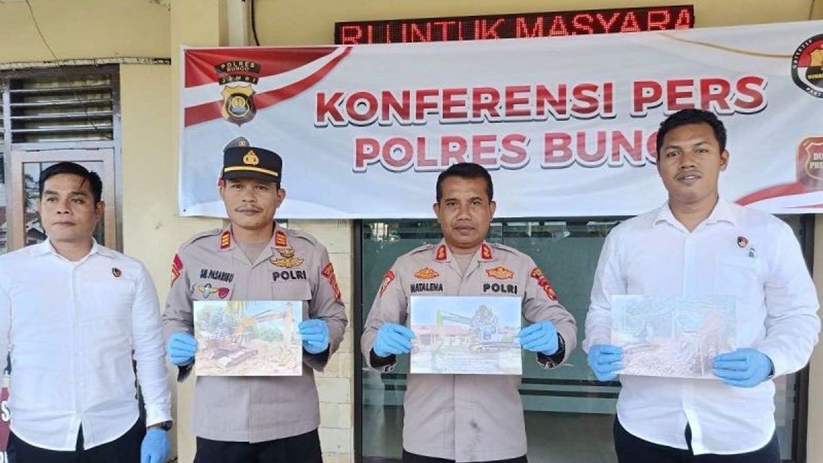 Gerebek Tambang Emas Ilegal di Bungo Jambi, Polisi Amankan 2 Operator Eksavator