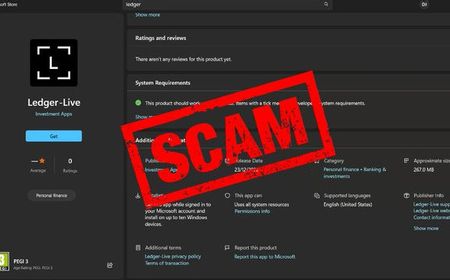 Pencurian Bitcoin Rp9,3 Miliar Terjadi dari Aplikasi Palsu Ledger Live di Microsoft App Store