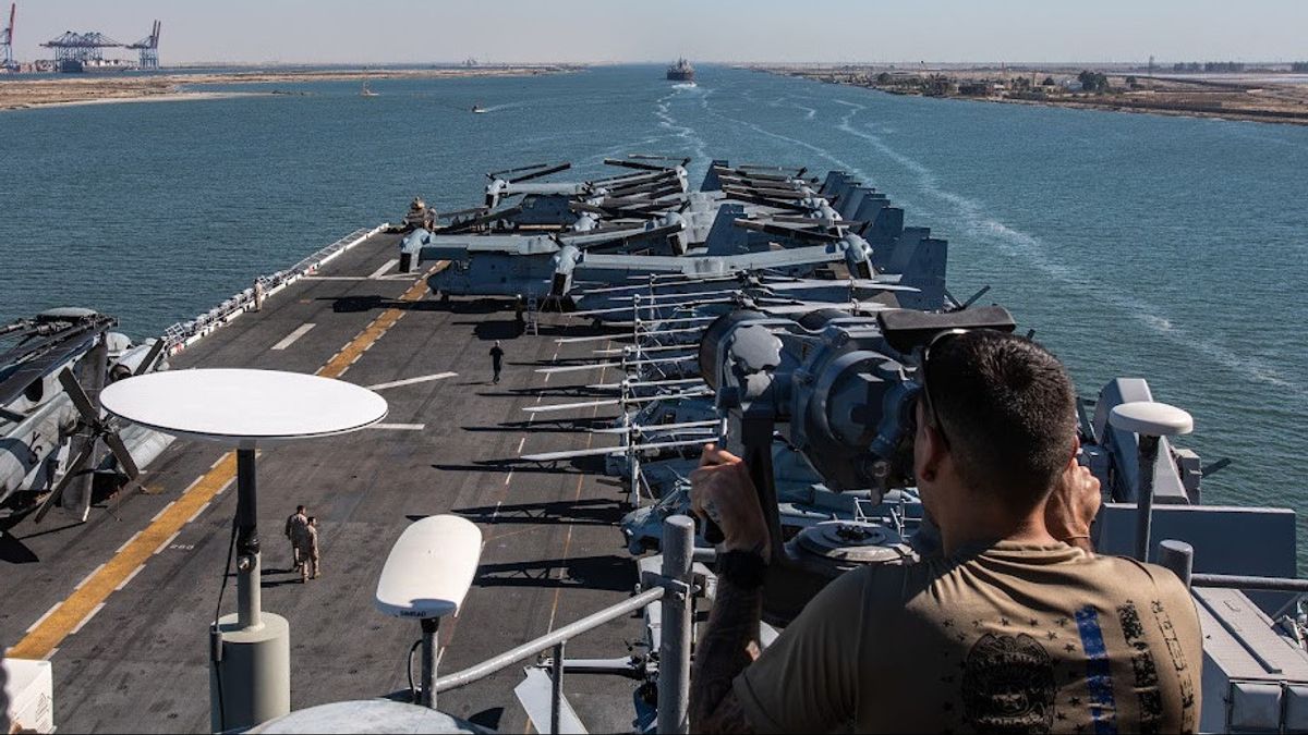 Tiba di Timur Tengah untuk Perkuat Militer AS, Segini Kekuatan Persenjataan hingga Personel USS Bataan dan USS Carter Hall 