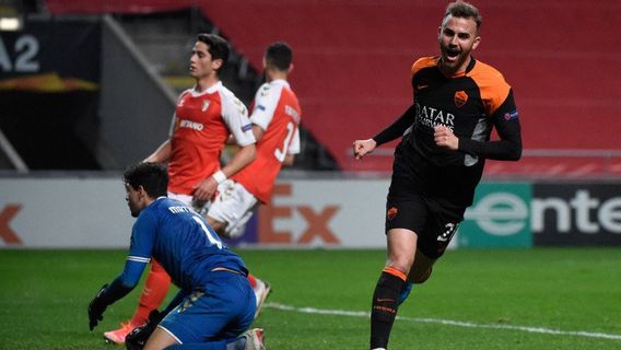 Lawan 10 Pemain Braga, AS Roma Ukir Kemenangan 2-0