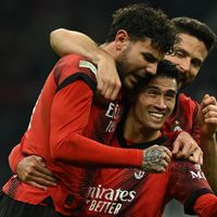 AC Milan Kalahkan 10 Pemain Slavia Praha di Laga Pertama 16 Besar