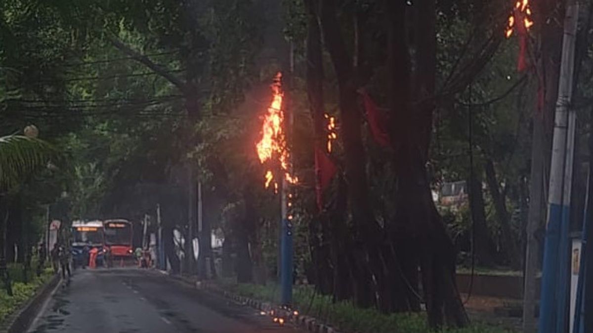 20 Meters Of Air Cable Burned In Menteng, One Person Injured