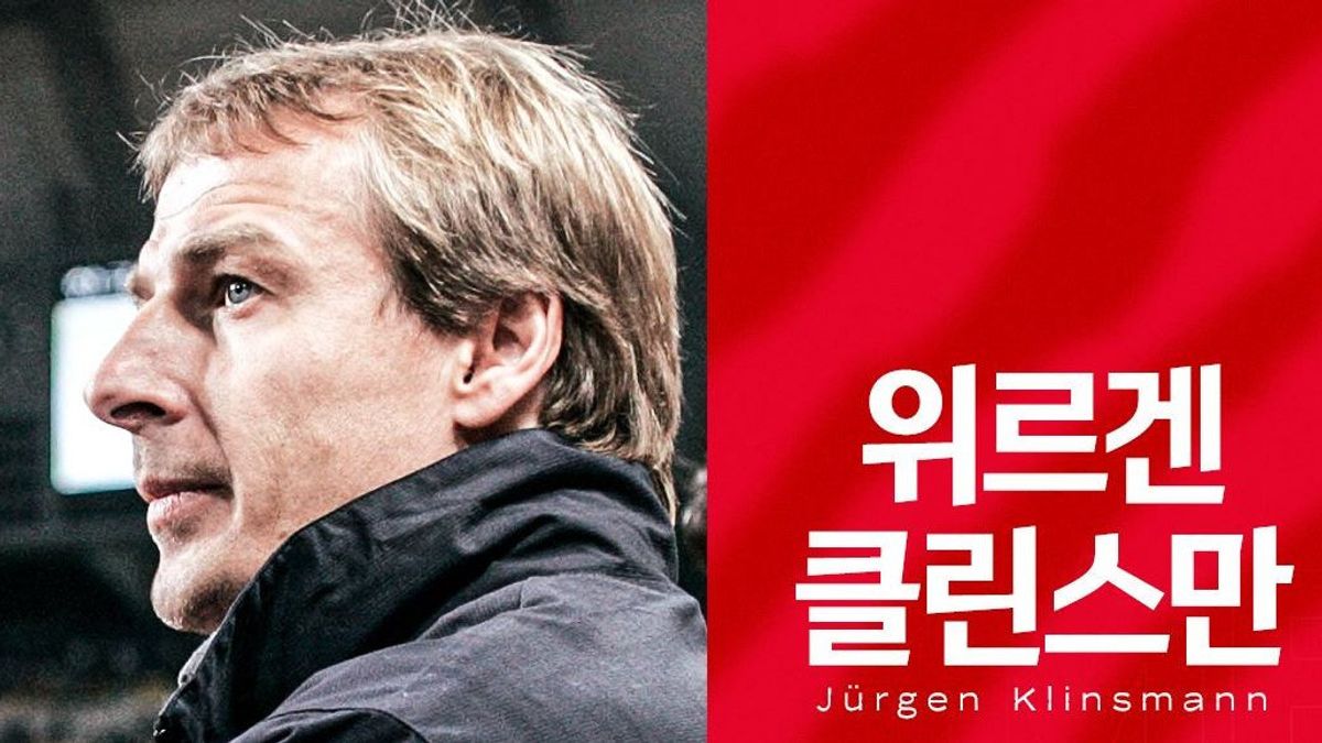 韩国突破！尤尔根·克林斯曼被任命为教练，合同期限为3.5年