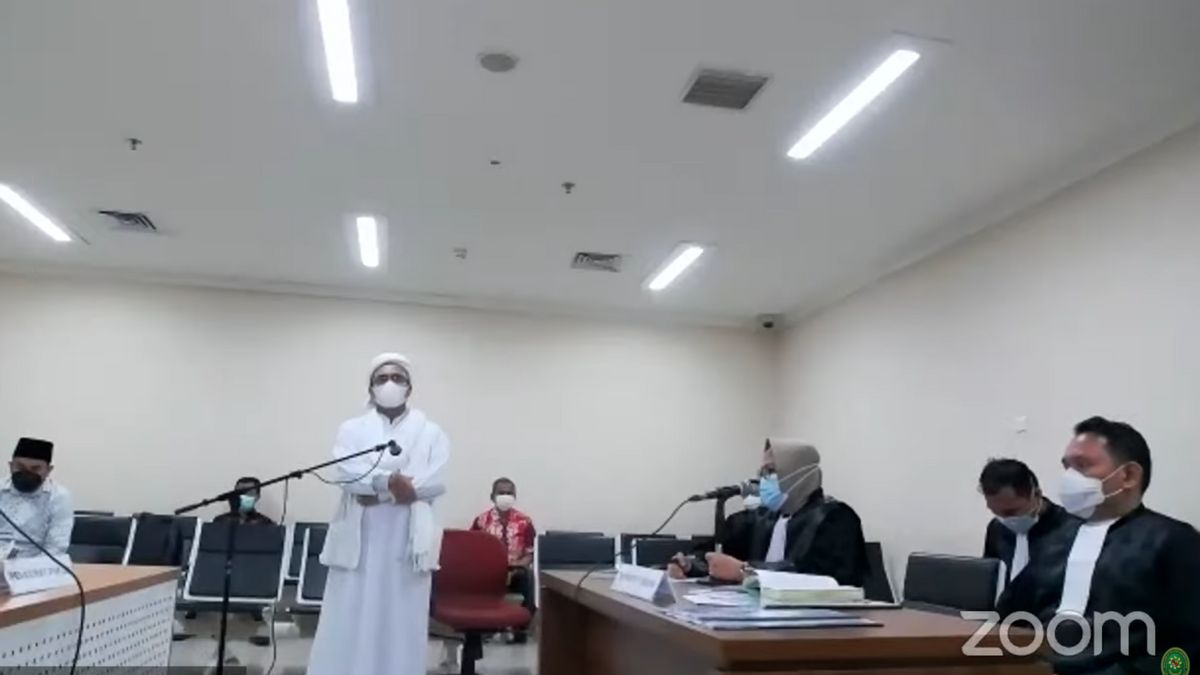Rizieq Shihab Just Silent, Lawyers Refuse To Talk, Le Juge Termine Le Procès De Petamburan-Megamendung