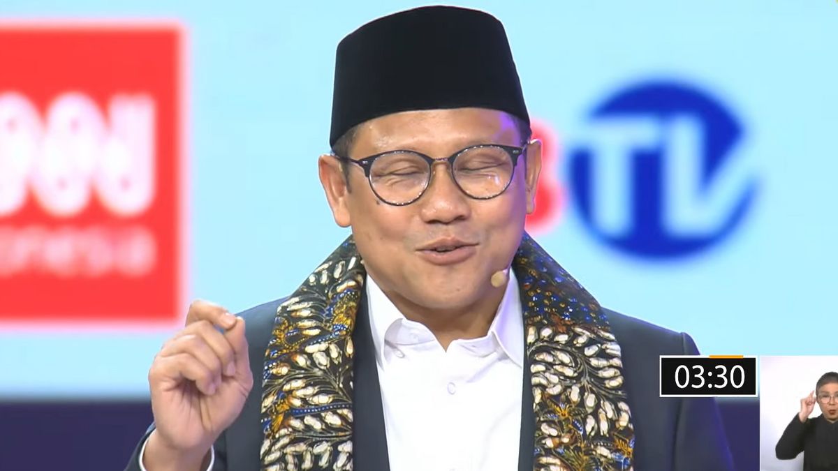 Cak Imin在副总统辩论中携带手套,他将通过税收剥夺100名富有的印度尼西亚人