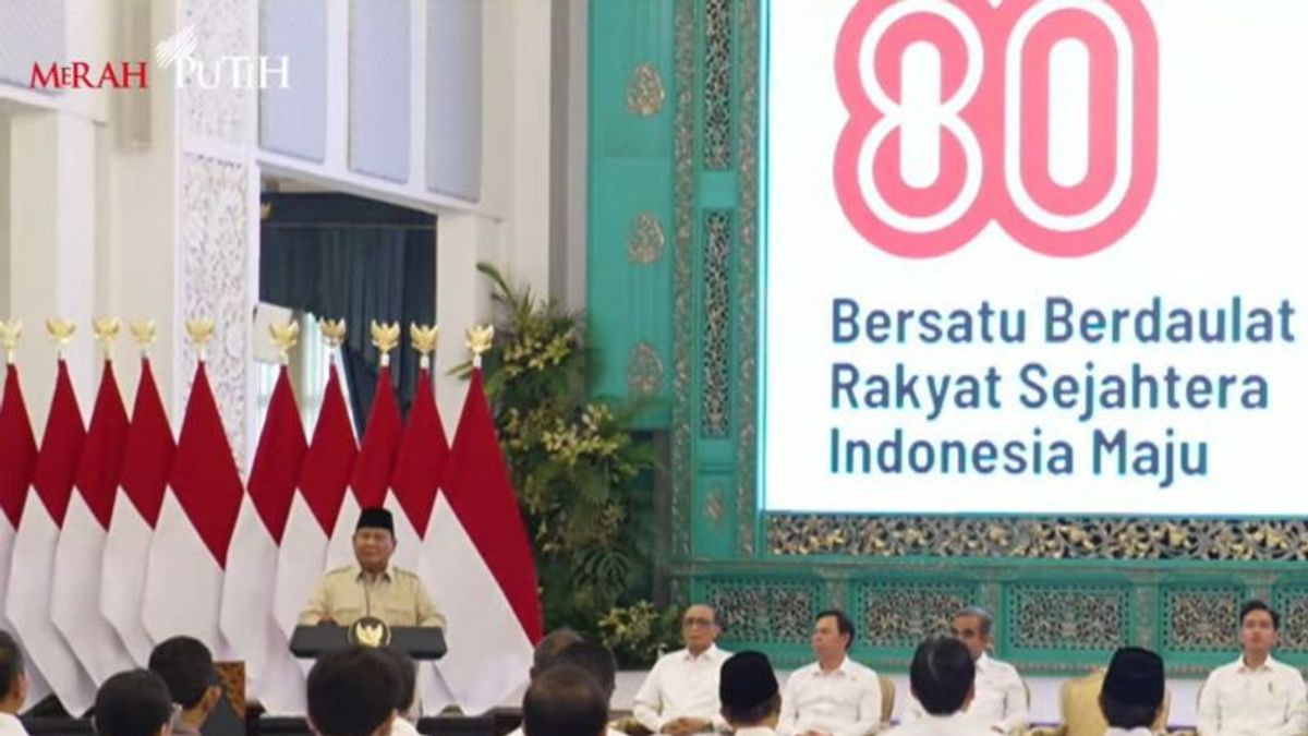 インドネシア共和国80周年のテーマを国家のビジョンに沿って強調する、プラボウォ:私たちは繁栄した国になりたい