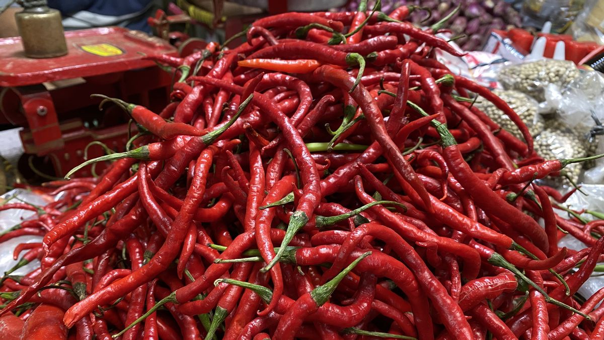 贸易部长Zulhas的Kramat Jati市场的价格检查:辣椒上涨,今天每公斤100,000印尼盾