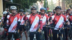 Sambut Hari Bhayangkara Ke-76, Polda Banten Gelar Sepeda Santai dan Senam Bersama