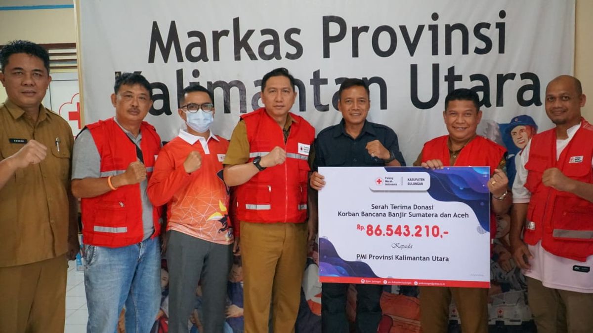 帮助苏门答腊岛的洪水灾民，Kaltara PMI筹集了3.38亿印尼盾