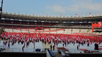 Thousands Of Nusantara Task Forces And Dancers Practice At GBK Ahead Of Bung Karno's Month Celebration