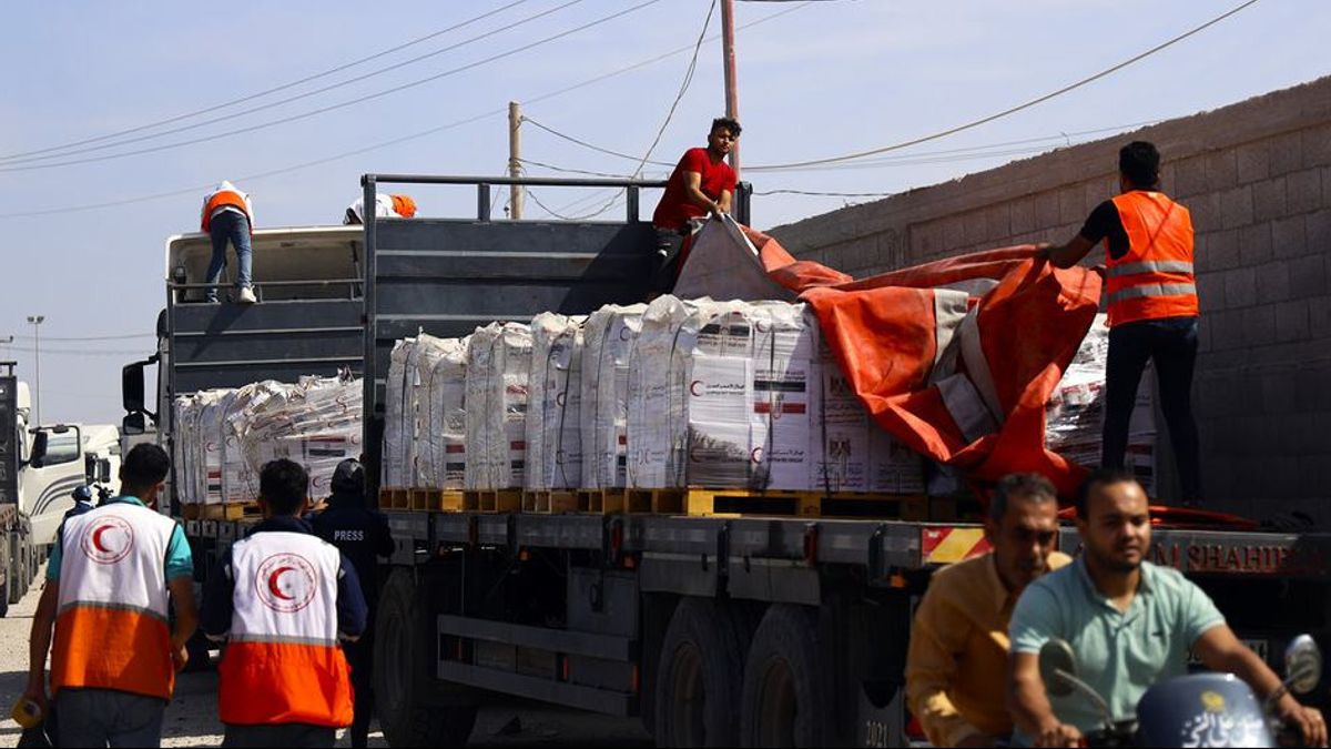 La Maison Blanche de l'Exil, Israël, réouvertit le passage de la chremise Shalom pour une cargaison d'aide humanitaire