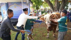 中央ジャワ警察、808匹の犠牲の動物を屠殺し、住民に何千もの食肉パッケージを配布