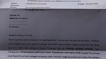 Ormas In Kebayoran Lama Asks THR To Use Letter, Police Chief: That's A Proposal
