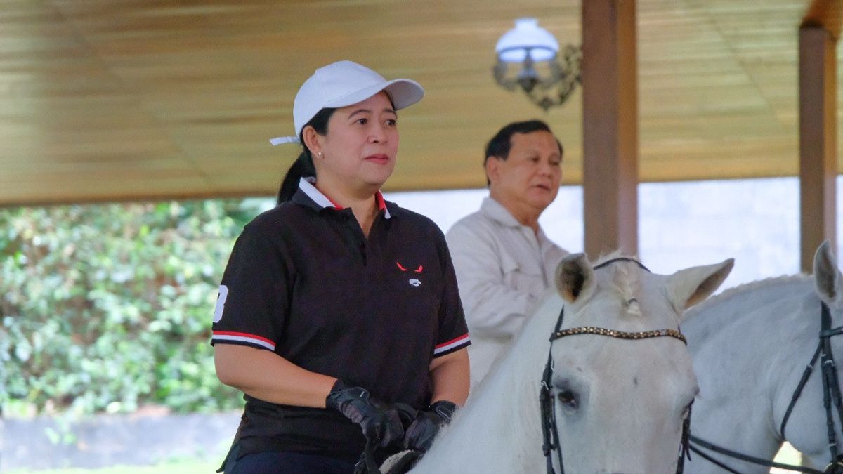 Sambangi Hambalang, Puan Maharani Was Invited To Ride A Horse To Talk Four Eyes With Prabowo Subianto