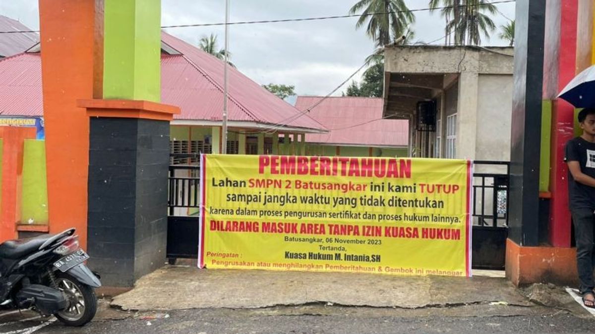 Sengketa Lahan Bikin 2 Sekolah di Tanah Datar Sumbar Ditutup, Proses Belajar Mengajar Dipindah